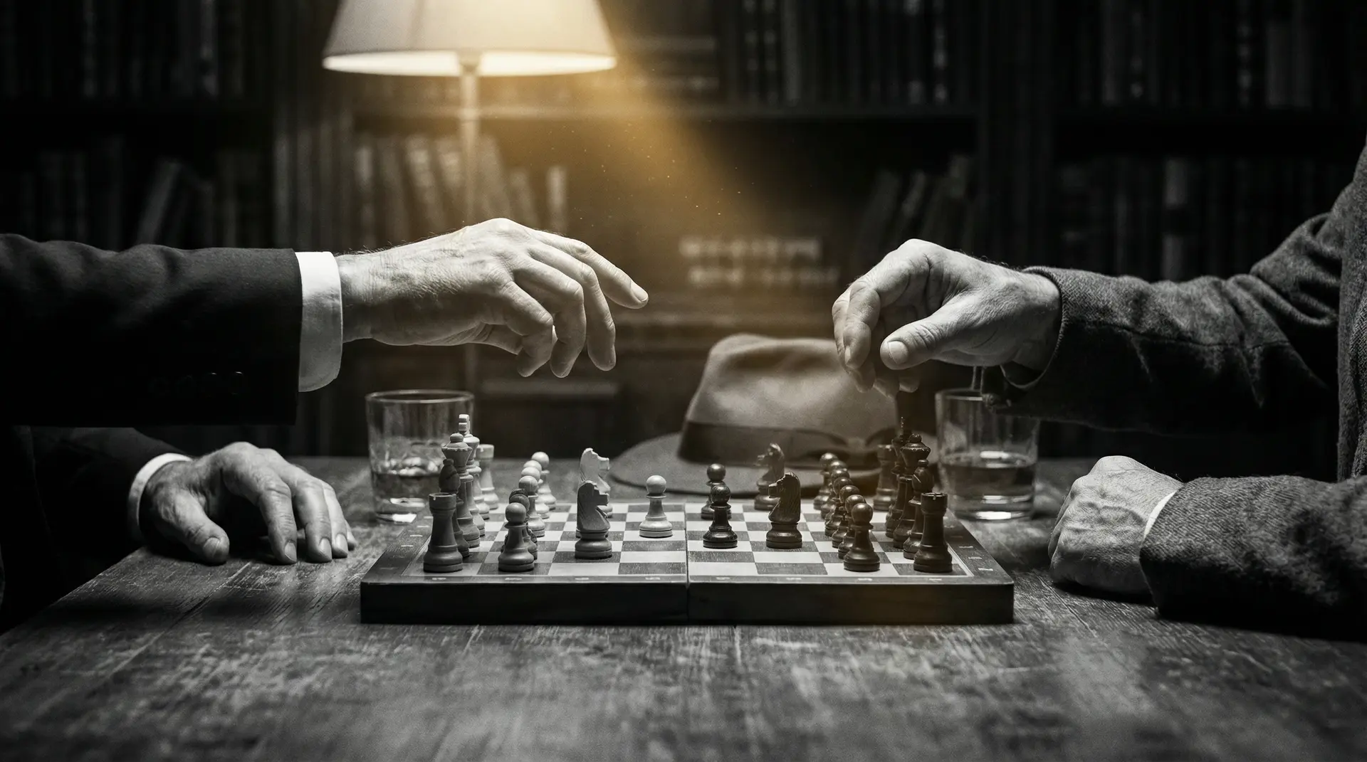 重启之蛇骨佛蜕 艺术探索系列 - 非线性叙事，棋盘上的对弈象征命运的交错